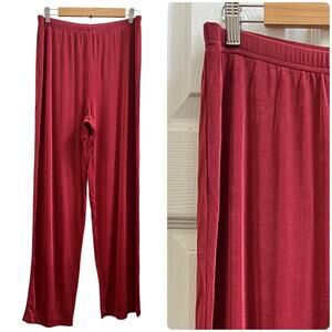 Slinky Brand Acetate Blend Elastic Waistband Pull On Pant Size Medium USA